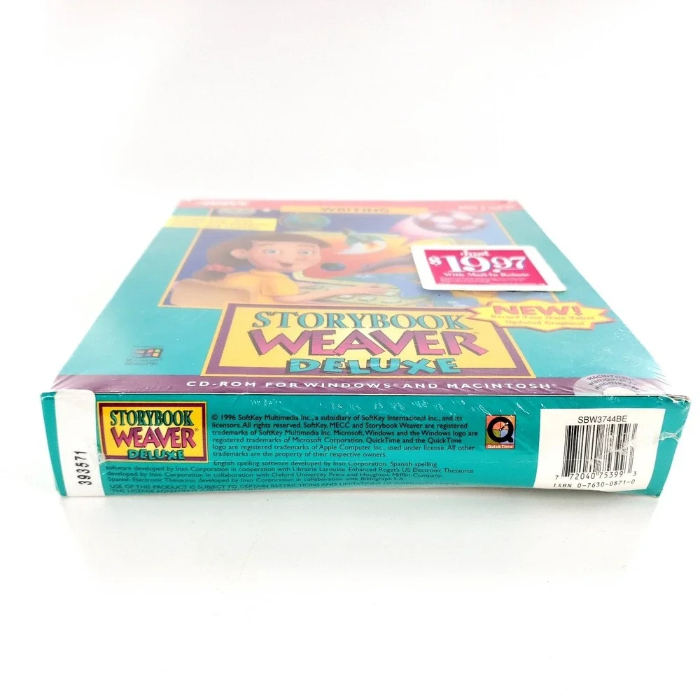 Mecc Storybook Weaver Deluxe Big Box Software CD Windows Mac 1996 New Sealed